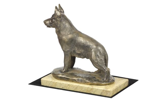 saksanpaimenkoira, elsassilainen - koirapatsas, koiran siluettihahmo, koiranäyttelypalkinto Art-Dogilta