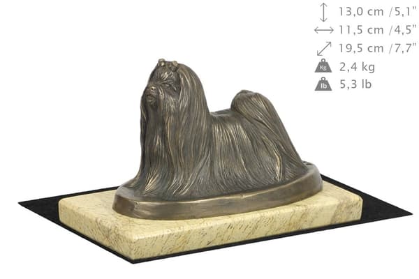 Maltese, Bichon Maltiase, Maltese - hundstatyett, hundsilhuettfigur, hundutställningstrofé av Art-Dog