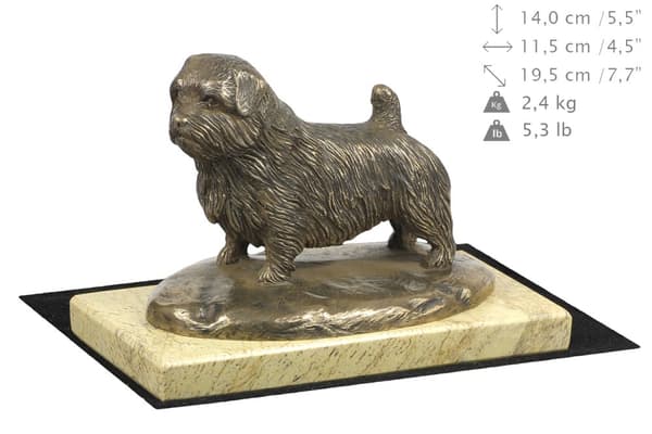Norfolk Terrier - en hundstatyett, en hundsilhuettfigur, en trofé för en hundutställning av Art-Dog