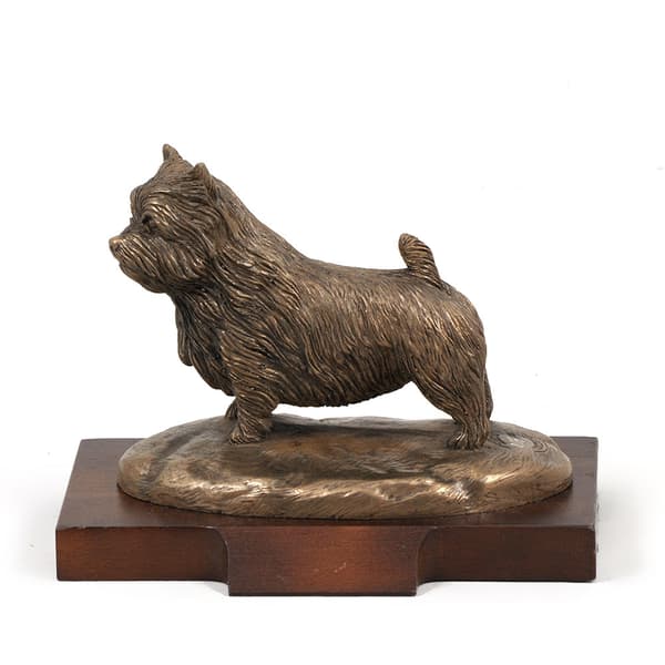 Norwich Terrier - hundestatuette, hundesilhuetfigur, hundeudstillingstrofæ af Art-Dog
