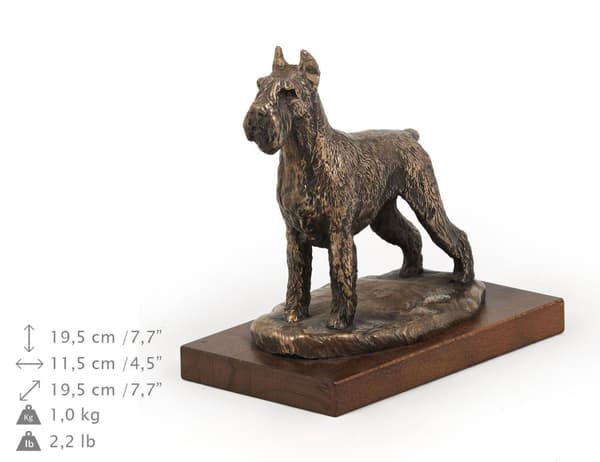 Schnauzer, Schnauzer - hundestatuette, hundesilhuetfigur, hundeudstillingstrofæ af Art-Dog