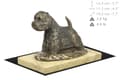 Miniatyrbillede 5 af 5: West Highland White Terrier, Westie - hundestatuette, hundesilhuetfigur, hundeudstillingstrofæ af Art-Dog