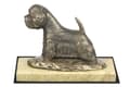 Miniatyrbillede 2 af 5: West Highland White Terrier, Westie - hundestatuette, hundesilhuetfigur, hundeudstillingstrofæ af Art-Dog