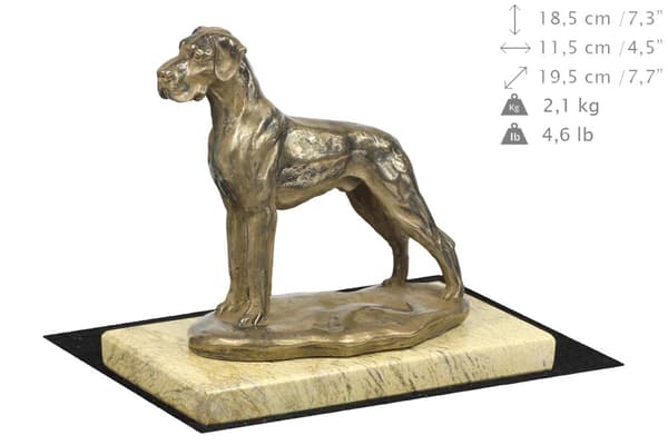 Great Dane II - en hundstatyett, en hundsilhuettfigur, en trofé för hundutställningen Art-Dog