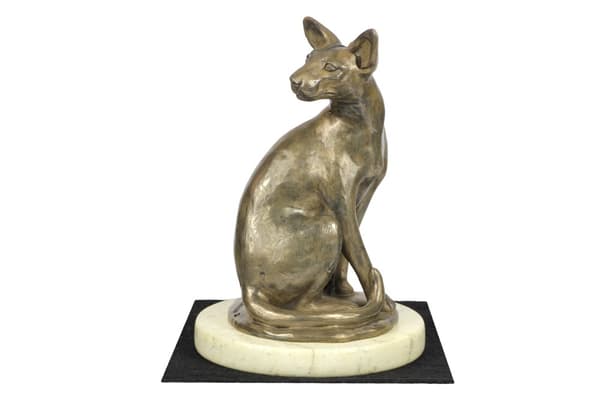 Egyptisk Mau-katt - kattstatyett, hundsilhuettfigur, hundutställningstrofé av Art-Dog