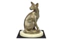 Miniatyrbild 3 av 5: Egyptisk Mau-katt - kattstatyett, hundsilhuettfigur, hundutställningstrofé av Art-Dog