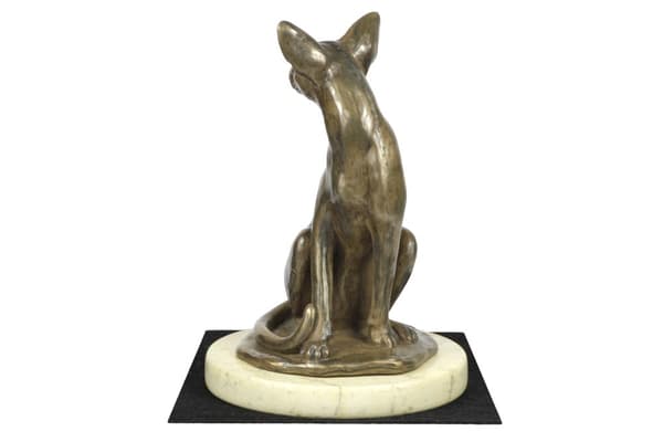 Egyptisk Mau-katt - kattstatyett, hundsilhuettfigur, hundutställningstrofé av Art-Dog
