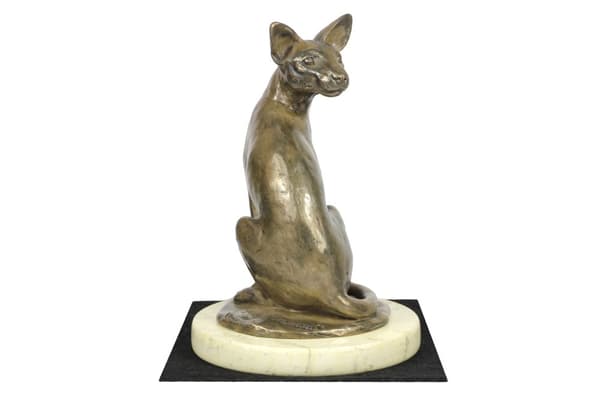 Egyptisk Mau-katt - kattstatyett, hundsilhuettfigur, hundutställningstrofé av Art-Dog