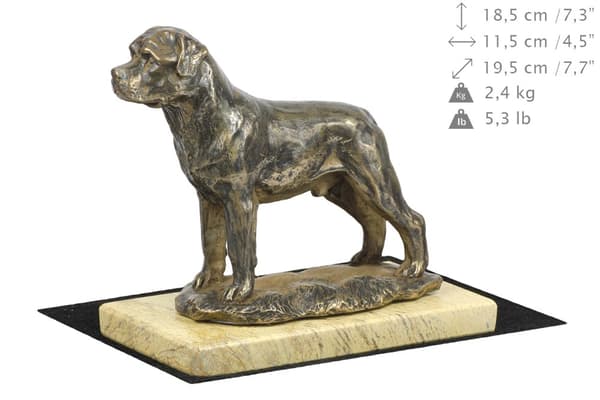 Rottweiler II - hundstatyett, hundsilhuettfigur, hundutställningstrofé av Art-Dog