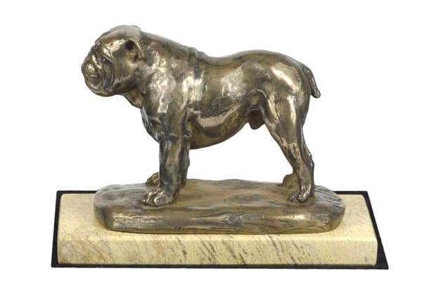 Englantibulldoggi, Bulldog - koirapatsas, koiran siluettihahmo, Art-Dogin koiranäyttelypalkinto
