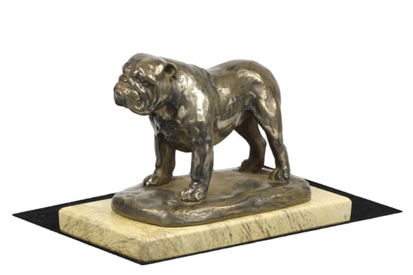 Englantibulldoggi, Bulldog - koirapatsas, koiran siluettihahmo, Art-Dogin koiranäyttelypalkinto