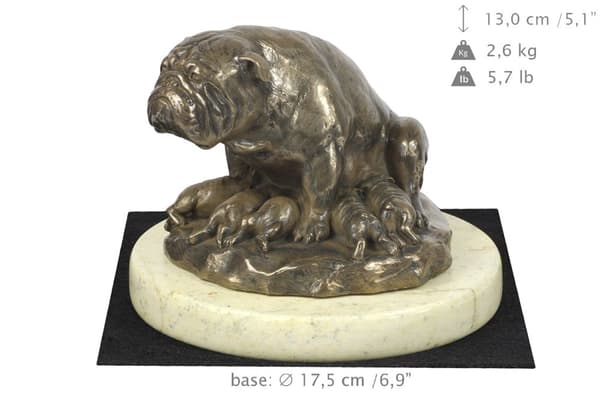 Bulldog II - en hundstatyett, en hundsilhuettfigur, en trofé för hundutställningen Art-Dog