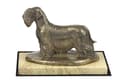 Miniatyrbild 1 av 5: Czech Terrier, Cesky Terrier - hundstatyett, hundsilhuettfigur, hundutställningstrofé av Art-Dog