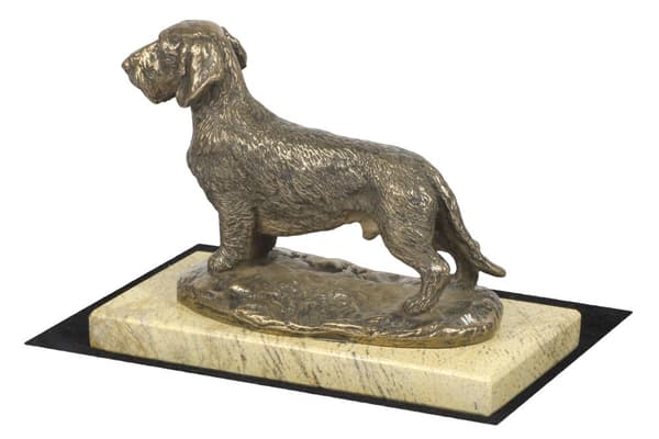 Trådhårig tax - hundstatyett, hundsilhuettfigur, hundutställningstrofé av Art-Dog