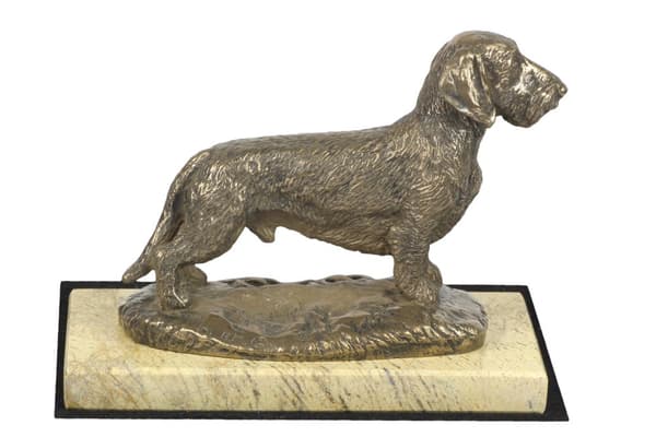 Trådhårig tax - hundstatyett, hundsilhuettfigur, hundutställningstrofé av Art-Dog