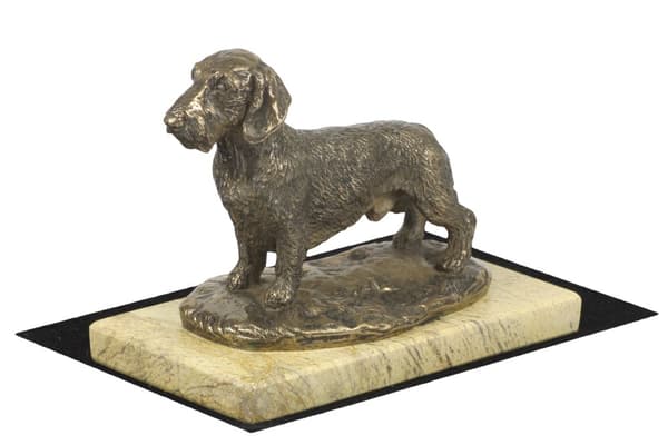 Trådhårig tax - hundstatyett, hundsilhuettfigur, hundutställningstrofé av Art-Dog