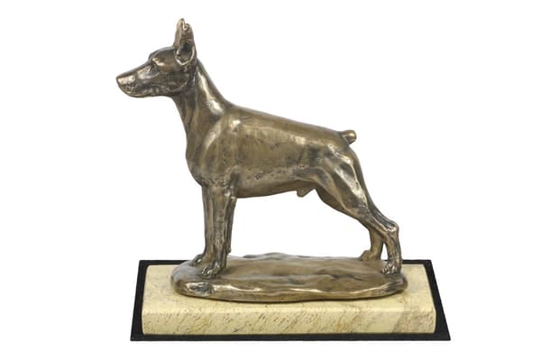 Doberman, Dobermann I - hundestatuette, hundesilhuetfigur, hundeudstillingstrofæ af Art-Dog