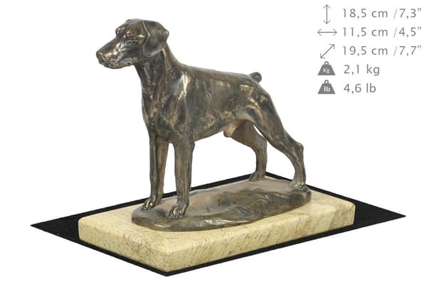 Doberman, Dobermann II - hundestatuette, hundesilhuetfigur, hundeudstillingstrofæ af Art-Dog
