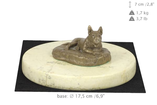 Bull terrier, Bull Terrier I - hundestatuette, hundesilhuetfigur, hundeudstillingstrofæ af Art-Dog