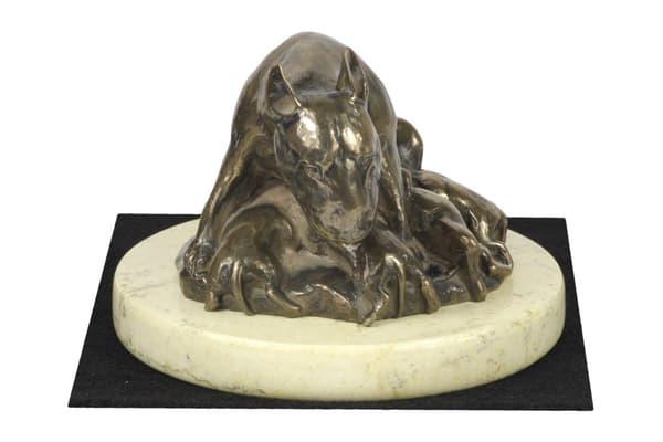 Bull terrier, Bull Terrier II - hundstatyett, hundsilhuettfigur, hundutställningstrofé av Art-Dog