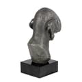 Miniatyrbillede 4 af 8: Bedlington Terrier, Rothbury Terrier - figur på marmor, dækket med sølvmetal, håndlavet, Art-Dog mærke