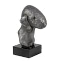 Miniatyrbillede 2 af 8: Bedlington Terrier, Rothbury Terrier - figur på marmor, dækket med sølvmetal, håndlavet, Art-Dog mærke