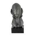 Miniatyrbillede 1 af 8: Bedlington Terrier, Rothbury Terrier - figur på marmor, dækket med sølvmetal, håndlavet, Art-Dog mærke