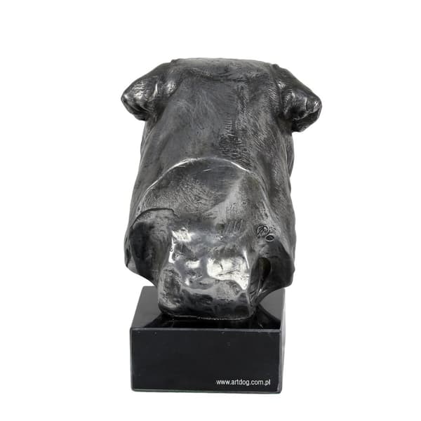 Bullmastiffi, Bulmastiffi - hahmo marmorilla, päällystetty hopeametallilla, käsintehty, Art-Dog merkki