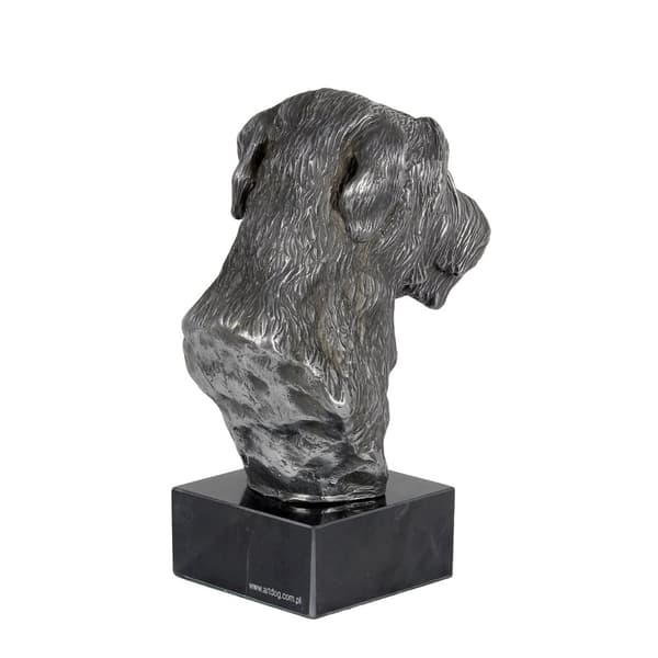 Skotsk Greyhound, Deerhound - figur på marmor, dækket med sølvmetal, håndlavet, Art-Dog mærke
