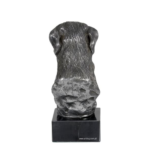 Skotsk Greyhound, Deerhound - figur på marmor, dækket med sølvmetal, håndlavet, Art-Dog mærke