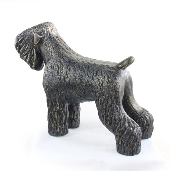 Russian Black Terrier - hundstatyett i naturlig storlek, figur i skala 1:1, trädgårdsstaty av Art-Dog