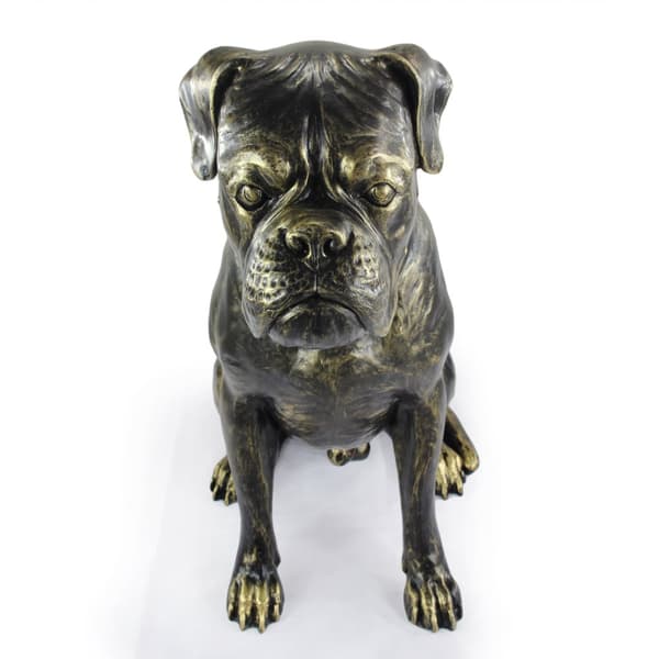 Boxer, Boxer - en hundestatuette i naturlig størrelse, en figur i skala 1:1, en statue til haven af Art-Dog
