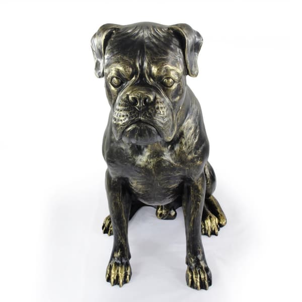 Boxer, Boxer - en hundestatuette i naturlig størrelse, en figur i skala 1:1, en statue til haven af Art-Dog