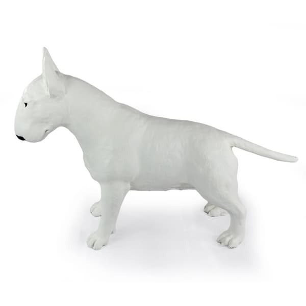 Bull Terrier, Bull Terrier I - hundestatuette i naturlig størrelse, figur i skala 1:1, statue til haven af Art-Dog