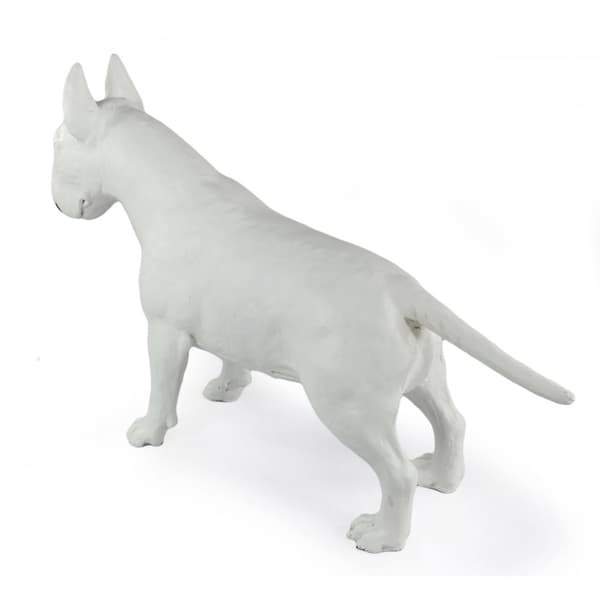 Bull Terrier, Bull Terrier I - hundestatuette i naturlig størrelse, figur i skala 1:1, statue til haven af Art-Dog