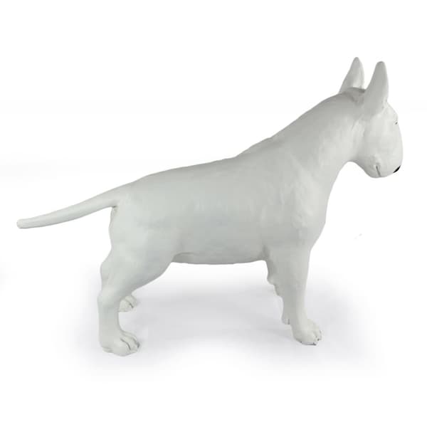 Bull Terrier, Bull Terrier I - hundestatuette i naturlig størrelse, figur i skala 1:1, statue til haven af Art-Dog
