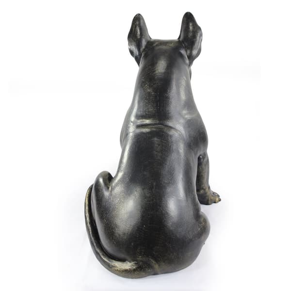 Bull Terrier, Bull Terrier II - hundstatyett i naturlig storlek, figur i skala 1:1, staty för trädgården av Art-Dog