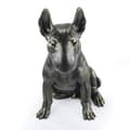 Miniatyrbild 1 av 8: Bull Terrier, Bull Terrier II - hundstatyett i naturlig storlek, figur i skala 1:1, staty för trädgården av Art-Dog