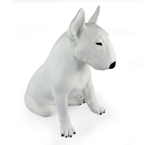 Bullterrieri, Bullterrieri III - koirapatsas luonnollisessa koossa, figuuri mittakaavassa 1:1, patsas puutarhaan Art-Dog