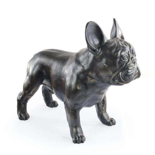 Fransk bulldog - en hundestatuette i naturlig størrelse, en figur i skala 1:1, en statue til haven af Art-Dog