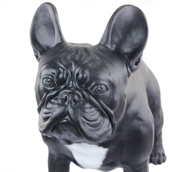 French Bulldog I - en hundstatyett i naturlig storlek, en figur i skala 1:1, en staty för trädgården av Art-Dog