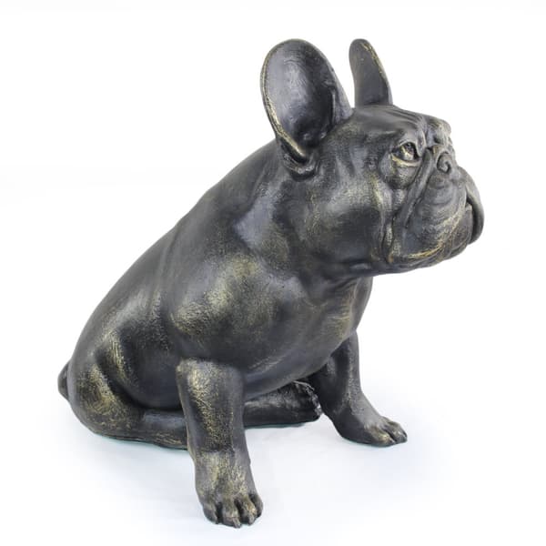 French Bulldog II - en hundestatuette i naturlig størrelse, en figur i skala 1:1, en statue til haven af Art-Dog