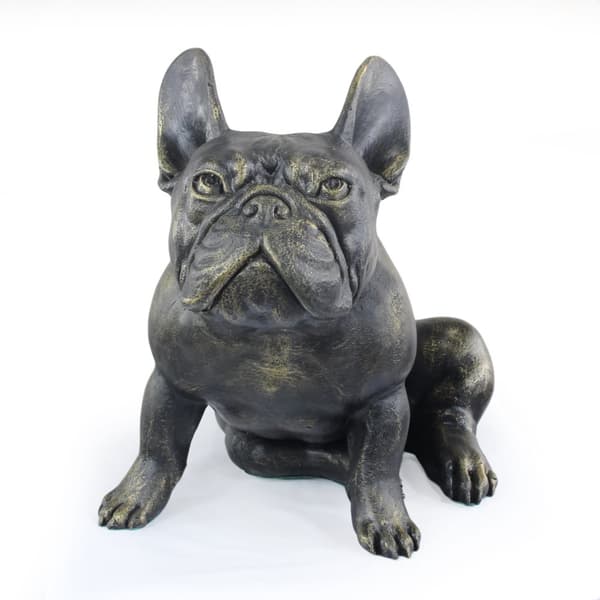 French Bulldog II - en hundestatuette i naturlig størrelse, en figur i skala 1:1, en statue til haven af Art-Dog