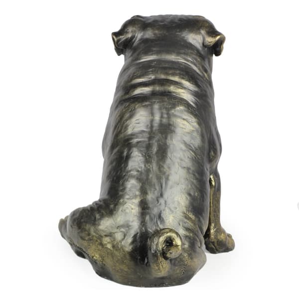 Pug, Pug, Carlin - en hundstatyett i naturlig storlek, en figur i skala 1:1, en staty för trädgården av Art-Dog