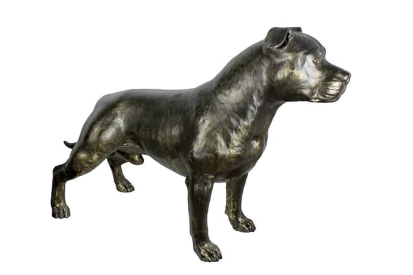 Staffordshire Bull Terrier, Staffik, Staffi II - hundestatuette i naturlig størrelse, figur i skala 1:1, havestatue af Art-Dog