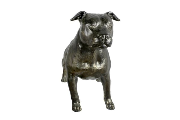 Staffordshire Bull Terrier, Staffik, Staffi II - hundestatuette i naturlig størrelse, figur i skala 1:1, havestatue af Art-Dog