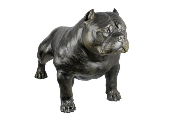 American Bully II - hundestatuette i naturlig størrelse, figur i skala 1:1, havestatue af Art-Dog