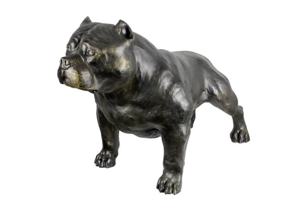 American Bully II - hundestatuette i naturlig størrelse, figur i skala 1:1, havestatue af Art-Dog