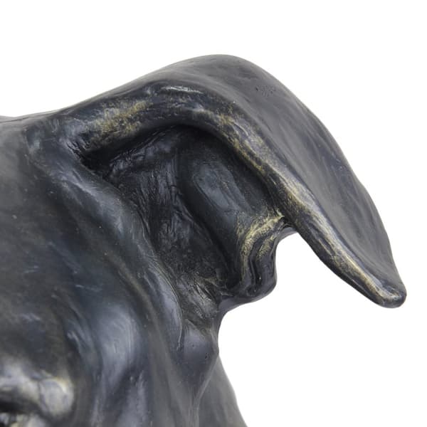 Amerikkalainen staffordshiren terrieri, Amstaff, Amstaf I - koiran rintakuva, iso koiran pää puutarhaan, ainutlaatuinen Art-Dogin olohuoneen sisustus