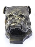 Miniatyrbild 1 av 5: Engelsk bulldog, Bulldog I - hundbyst, stort hundhuvud för trädgården, unik vardagsrumsdekoration av Art-Dog